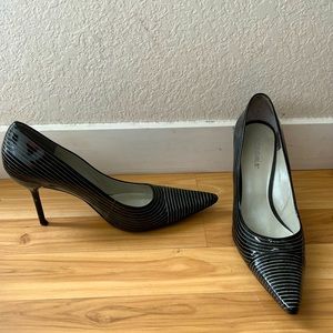 BCB Girls black and white striped heels